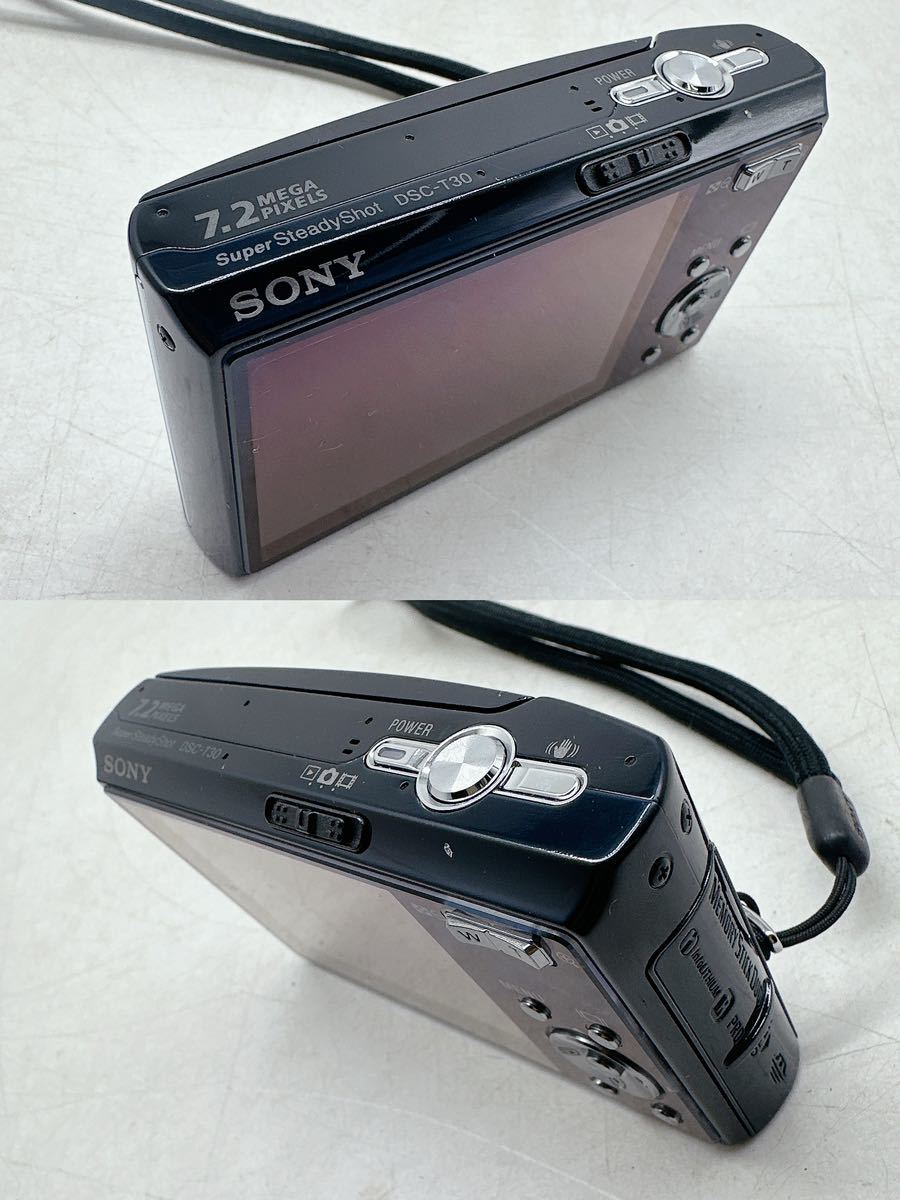 SONY デジカメ サイバーショット Super Steady Shot DSC-T30 カメラケース付き 7.2MEGA PIXELS ブラック 中古カメラ ソニー_画像5