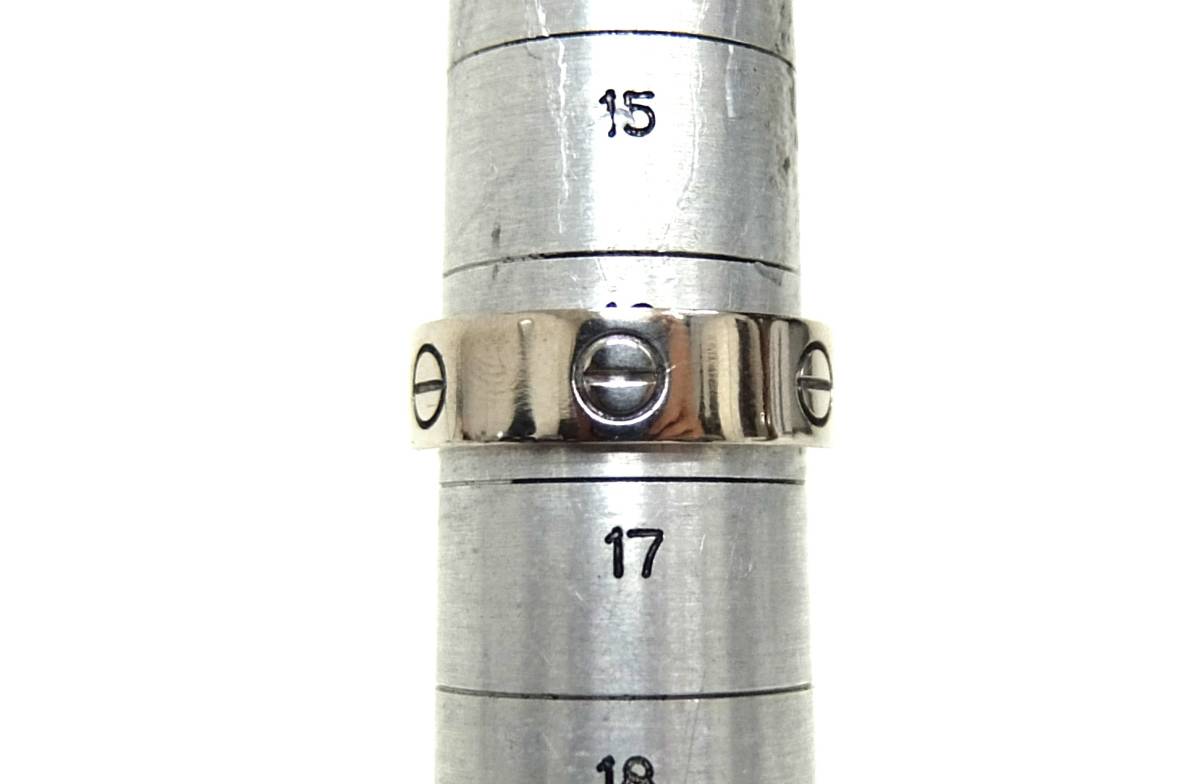 証明書付き Cartier カルティエ 750 K18 8.8ｇ 16～17号 ラブリング 指輪 ホワイトゴールド K18WG_画像10