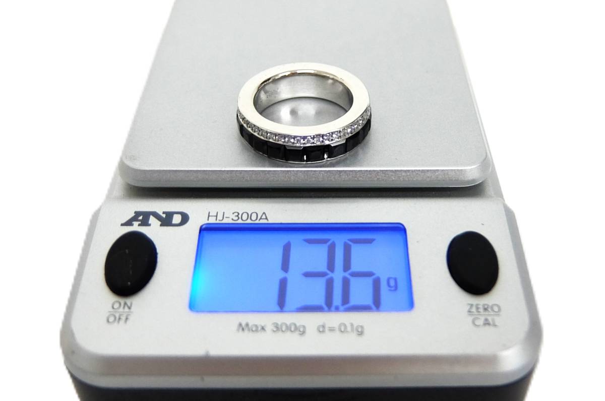 プラチナ ダイヤ デザインリング Pt900 ダイヤ0.33カラット 指輪 アクセサリー 総重量13.6ｇブランド バイカラー_画像8