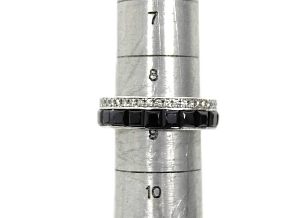 プラチナ ダイヤ デザインリング Pt900 ダイヤ0.33カラット 指輪 アクセサリー 総重量13.6ｇブランド バイカラー_画像10