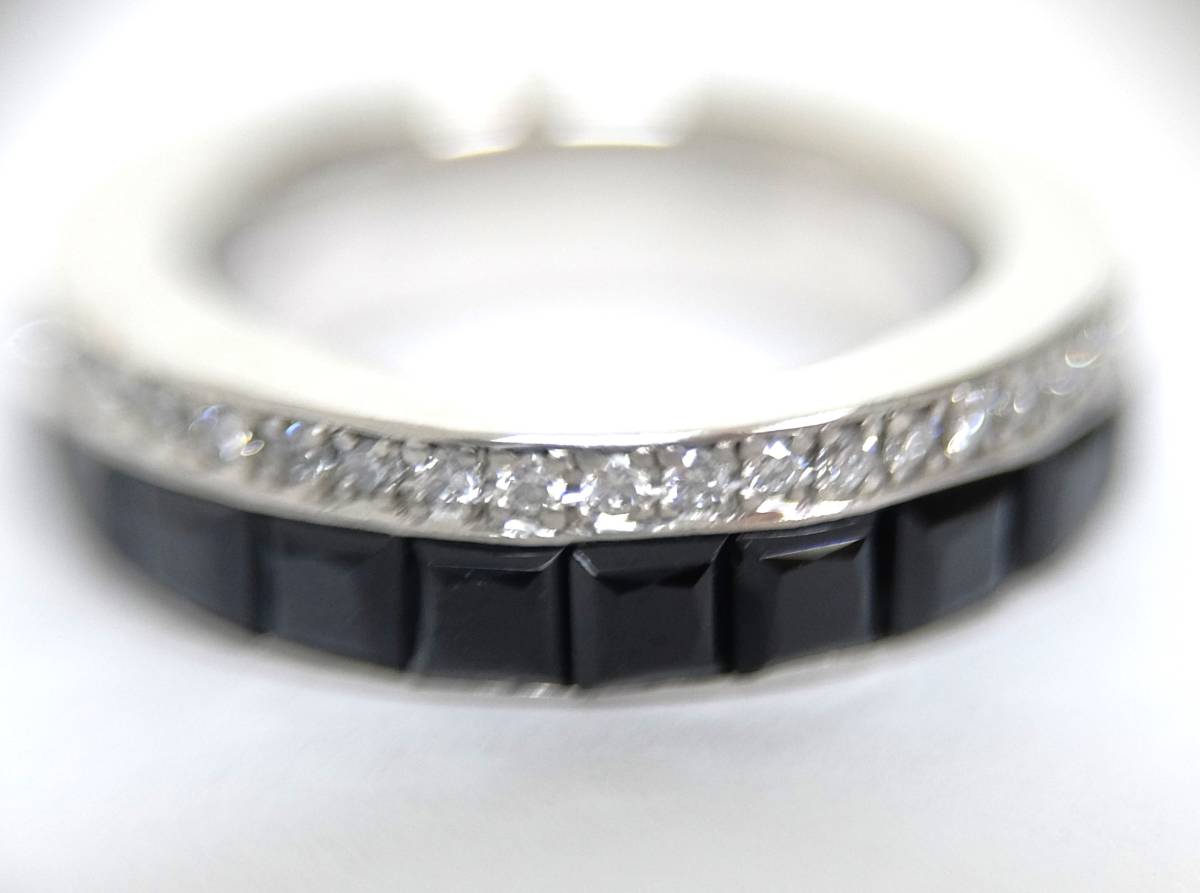 プラチナ ダイヤ デザインリング Pt900 ダイヤ0.33カラット 指輪 アクセサリー 総重量13.6ｇブランド バイカラー_画像7