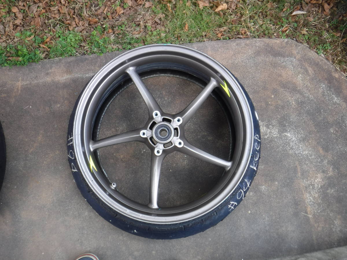  Triumph Daytona 675 wheel rom and rear (before and after) set