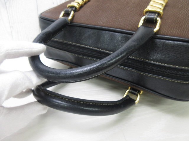 極美品 LOEWE ロエベ ハンドバッグ ミニボストン バッグ レザー 茶系 67732Y_画像6