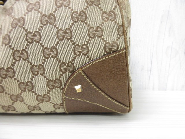 極美品 GUCCI グッチ GGキャンバス ニュージャッキー トートバッグ ショルダーバッグ バッグ キャンバス×レザー 茶 67846_画像7