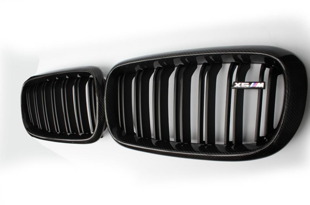 BMW X5 X6 F15 F16 35i 50i 2015 2016 ブラックカーボン製グリル  BMW M スポーツ 送料無料の画像2