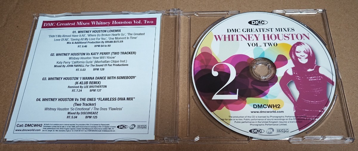 DMC Greatest Mixes WHITNEY HOUSTON vol.TWO ホイットニー・ヒューストン　KATY PERRY　プロモCD-R