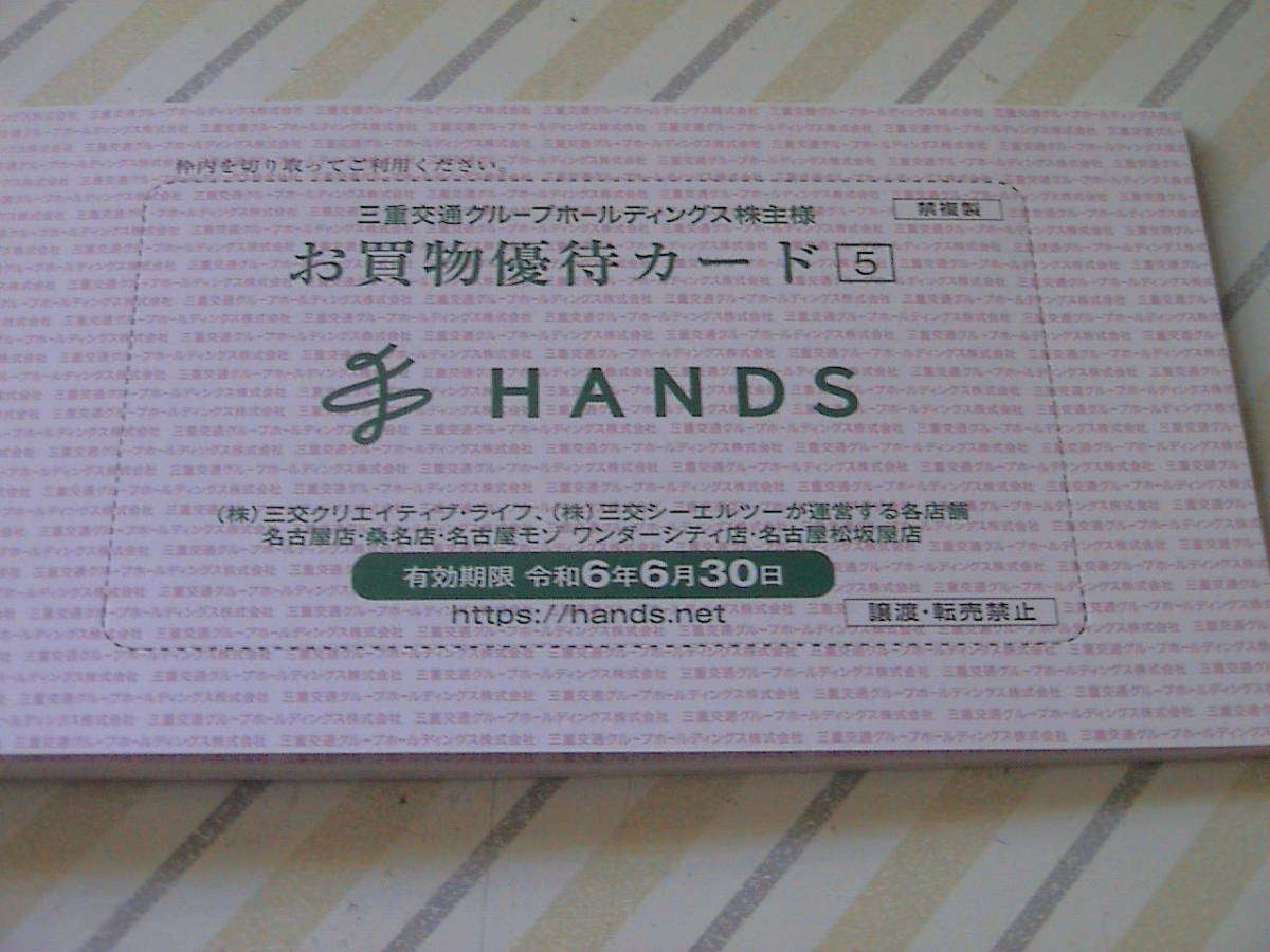 ハンズ　買物優待カード　送料60円 _画像1