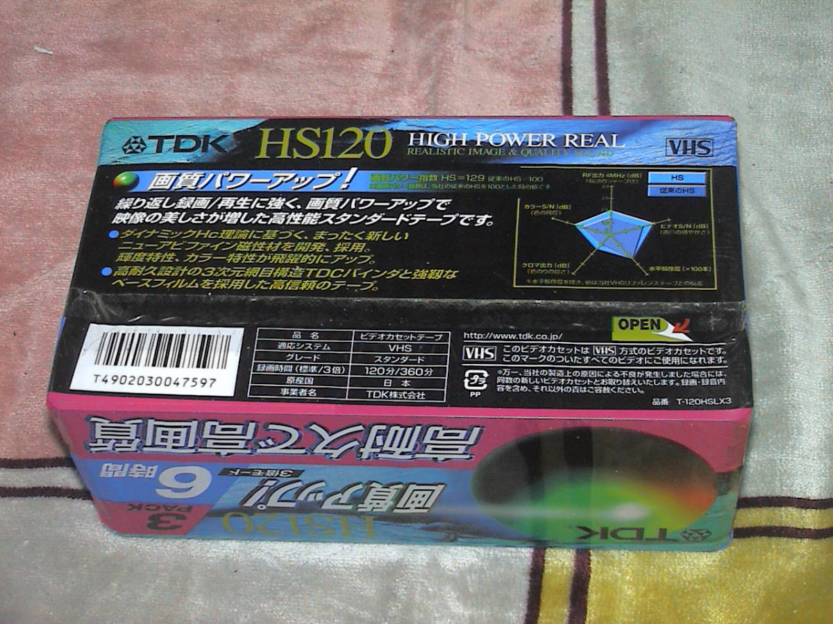 TDK VHSビデオテープ HS120 3巻 新品 送料.無料_画像2