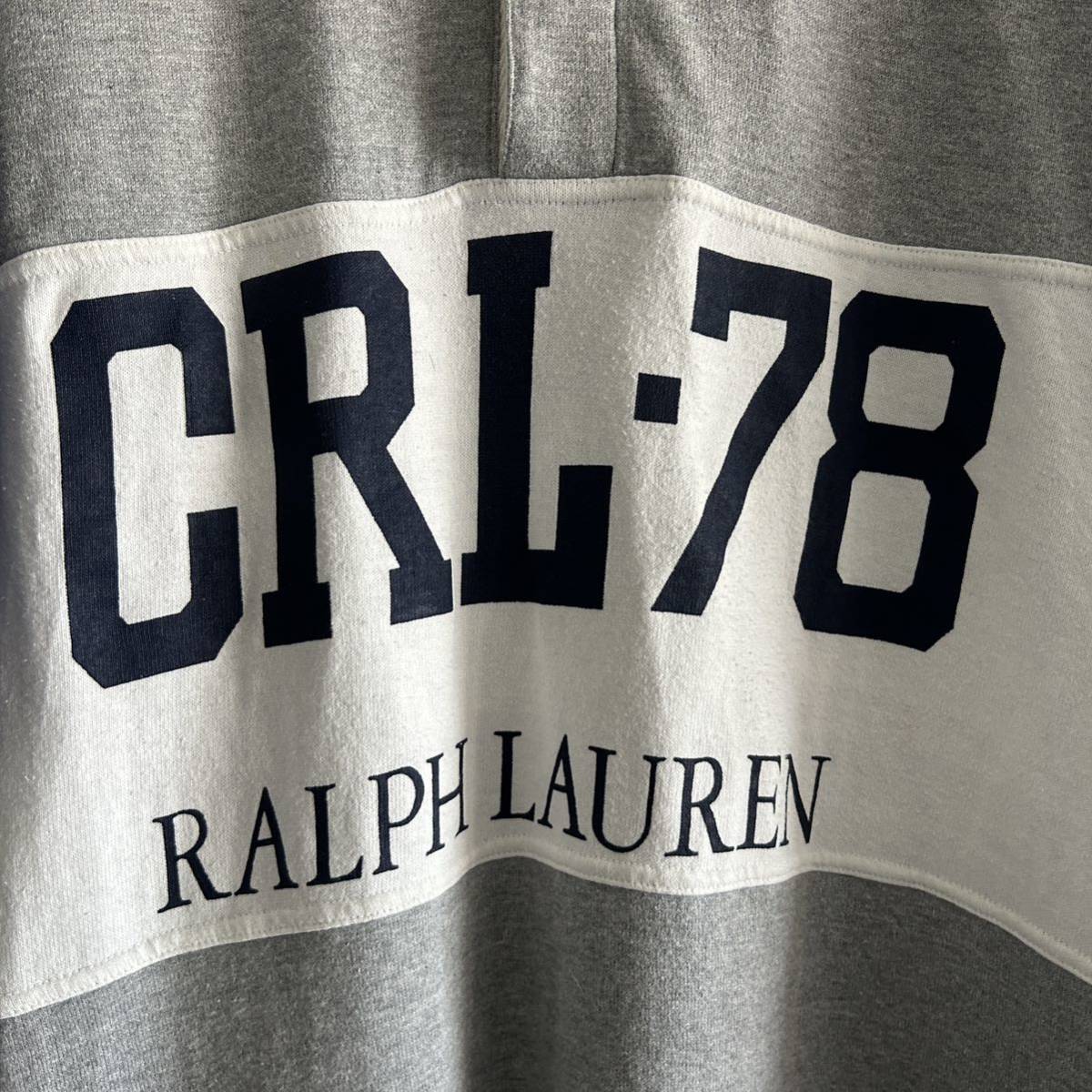 希少 90s CHAPS RALPH LAUREN チャップスラルフローレン CRL-78 ポロシャツ ラガーシャツ L グレー×ネイビー 古着 ヴィンテージ 大きめ_画像5