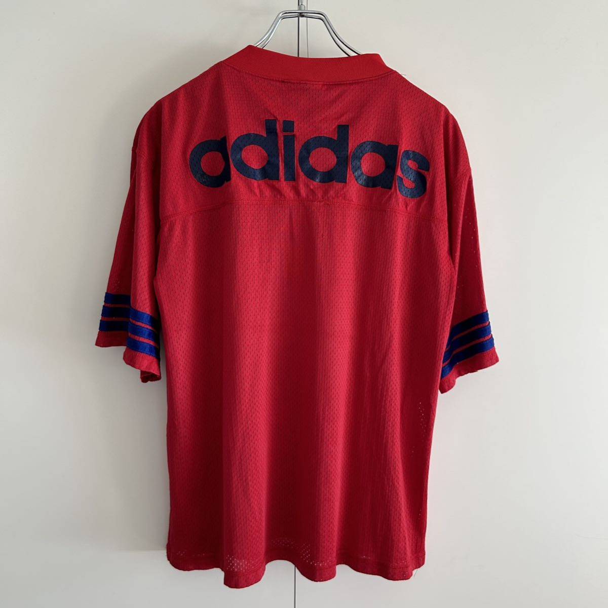 90s adidas アディダス USA製 メッシュカットソー M トレフォイル スポーツ ストリート 古着 ヴィンテージ_画像3