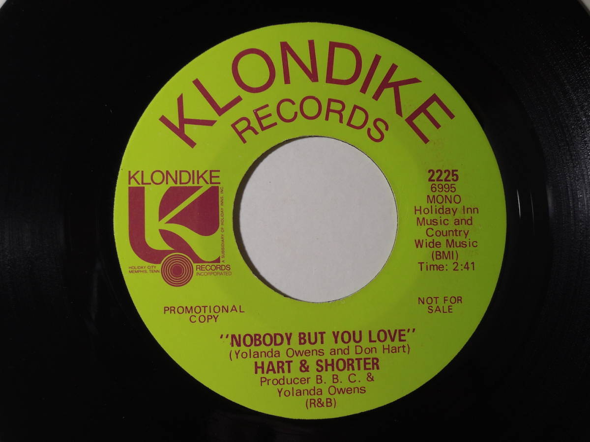 Hart & Shorter・Nobody But You Love / Let’s Get Our World Together　US 7” promo. copy_画像1