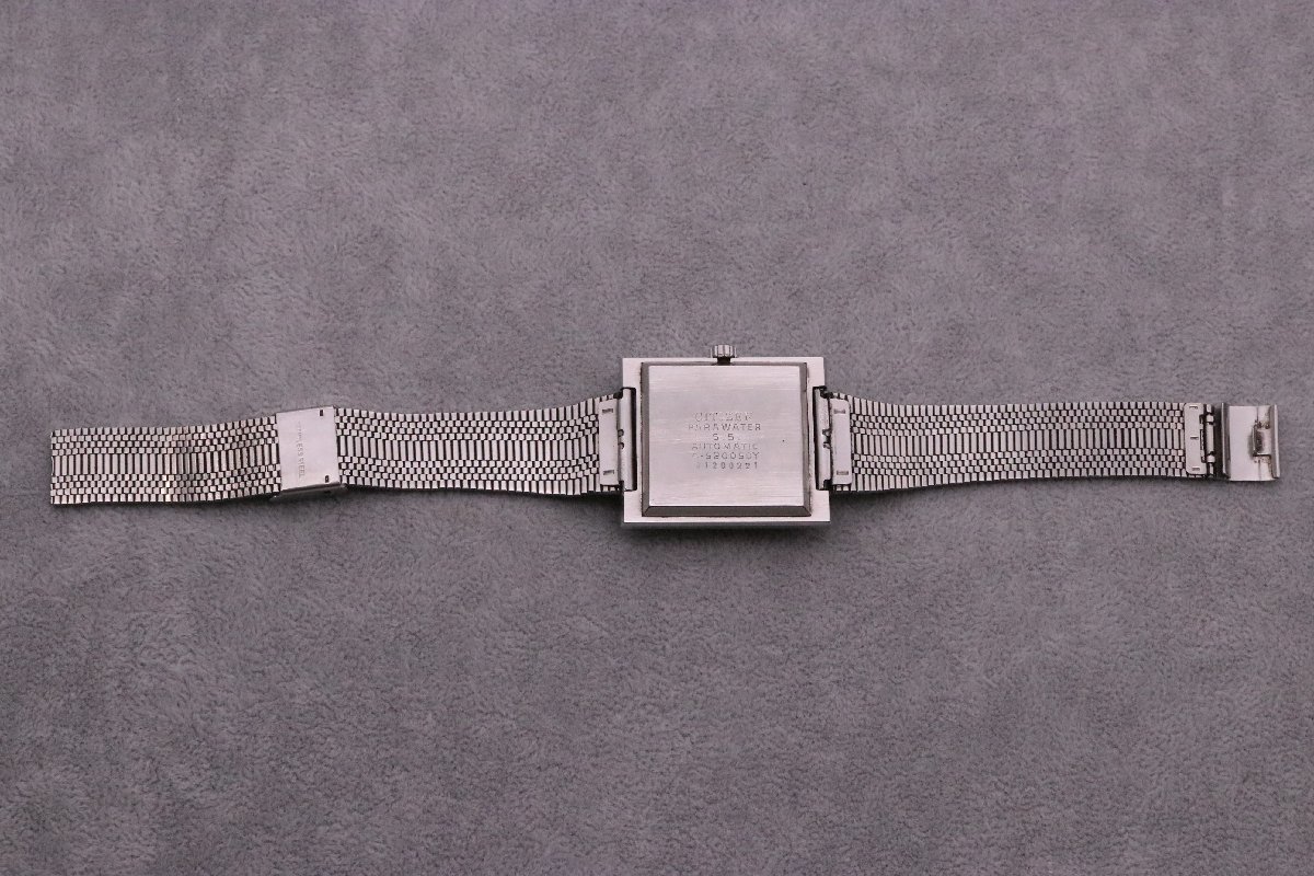 【中古美品】CITIZEN/シチズン SQUARE CUSTOM スクエアカスタム オートデイデイト 4-520050Y 自動巻き 27石 シルバーカラー 動作確認済み_画像4