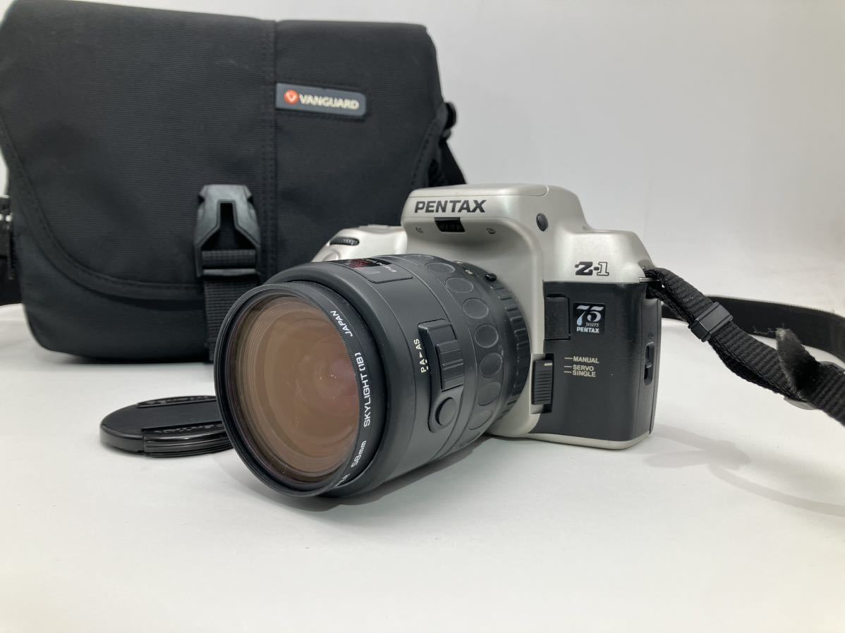 ◆【売り切り】PENTAX（ペンタックス）一眼レフフィルムカメラ Z-1 lens SMC PENTAX-AF f3.5-4.7 28-80mm ※バッグ付き_画像1