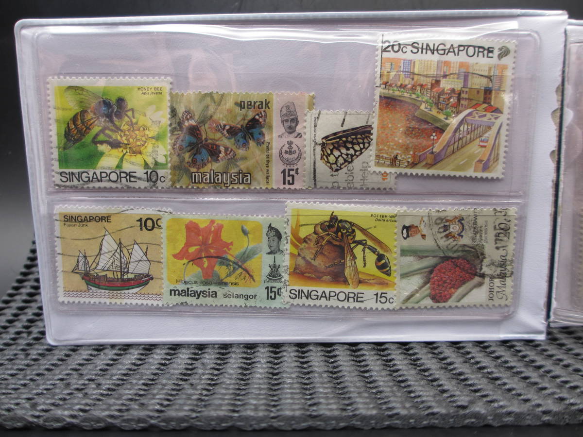 ☆シンガポール・インドネシア　コイン＆外国使用済み切手　1990☆sw264_画像9