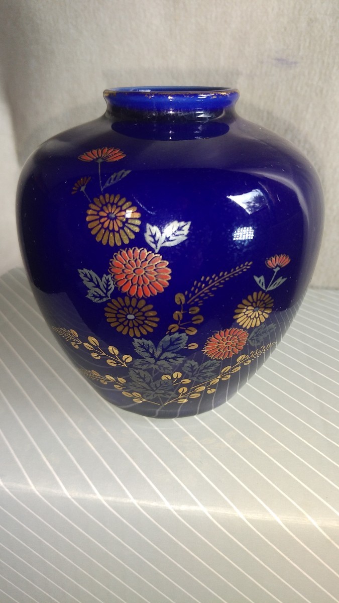花瓶　陶器製九谷_画像1
