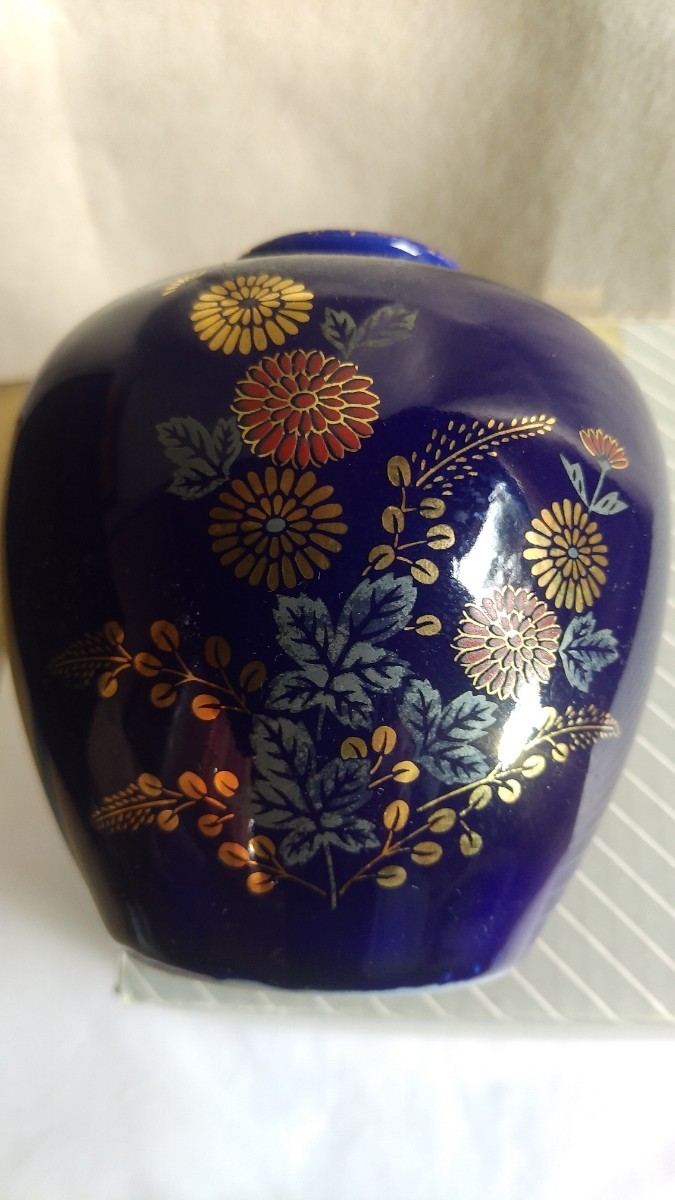 花瓶　陶器製九谷_画像2