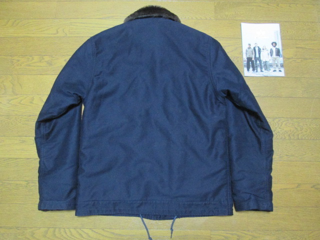 良好 ALPHA INDUSTRIES アルファ インダストリーズ N-1 デッキジャケット M ネイビー U.S.A.L. 紺 TA1395-167 ボア 24,200円 USN _画像6