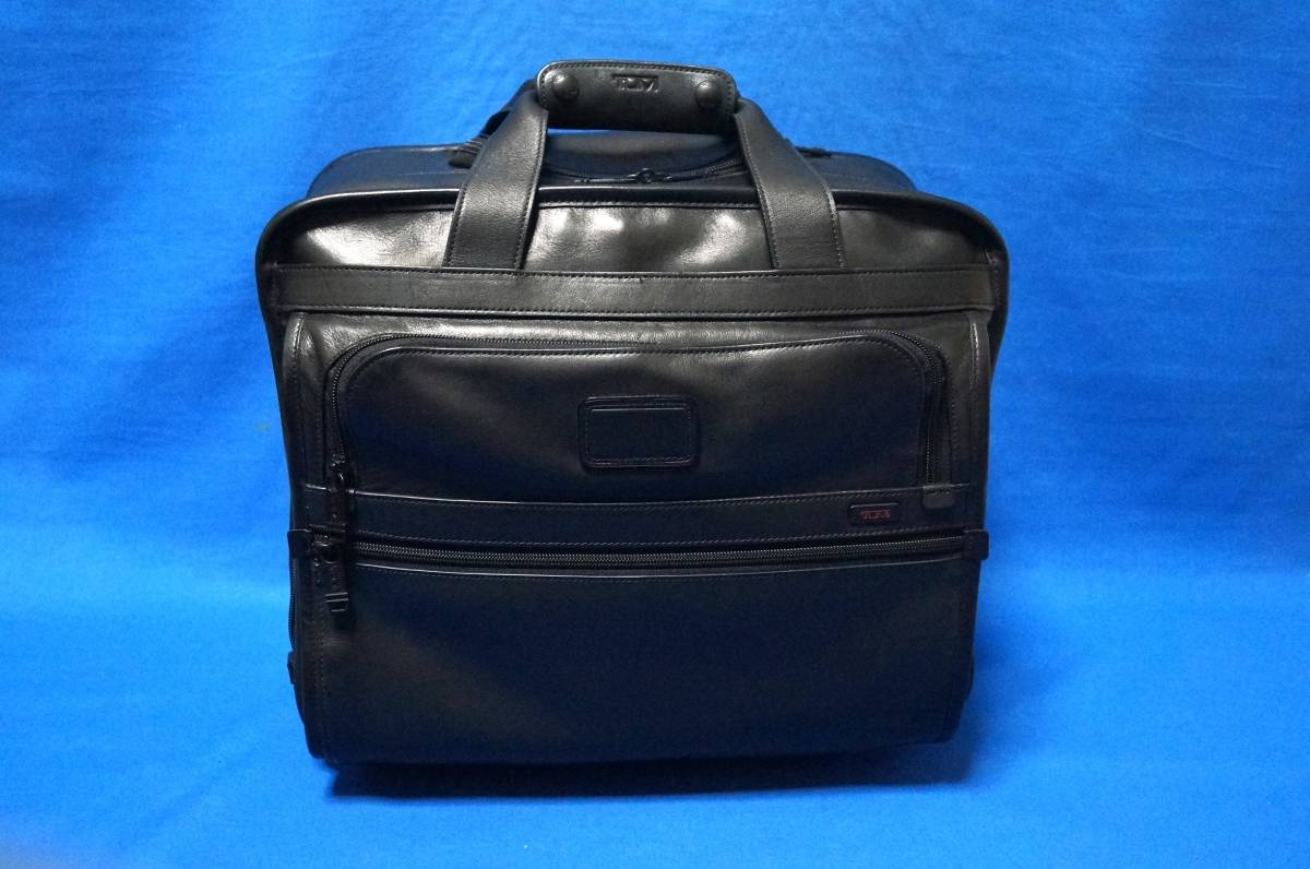 ■美品■TUMI 96102DH 2輪レザーキャリーバック_画像1