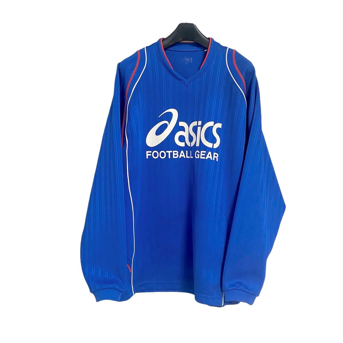 美品asicsアシックス football gear フットボールギア 青 M 美品asicsアシックス football gear フットボールギア 青 M