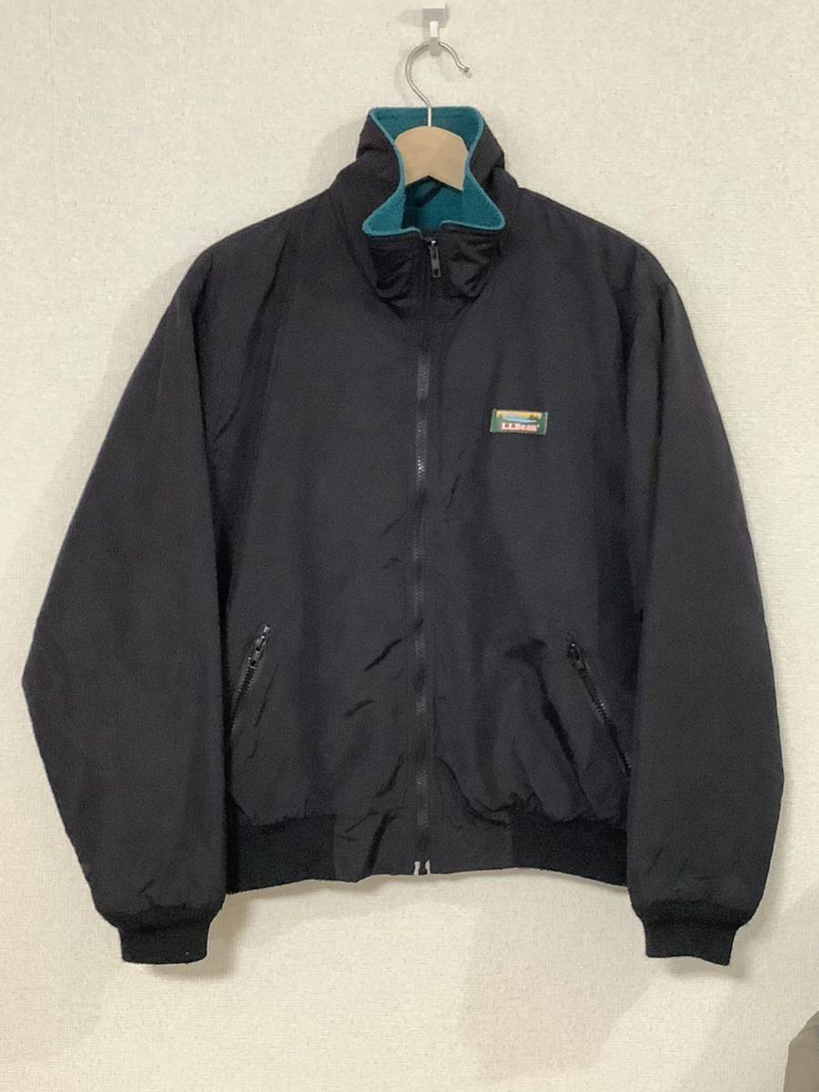 ビンテージ　L.L.BEAN エルエルビーン　WARM UP JACKET ウォームアップジャケット　ブラック　シェルジャケット　アメカジ　古着_画像1