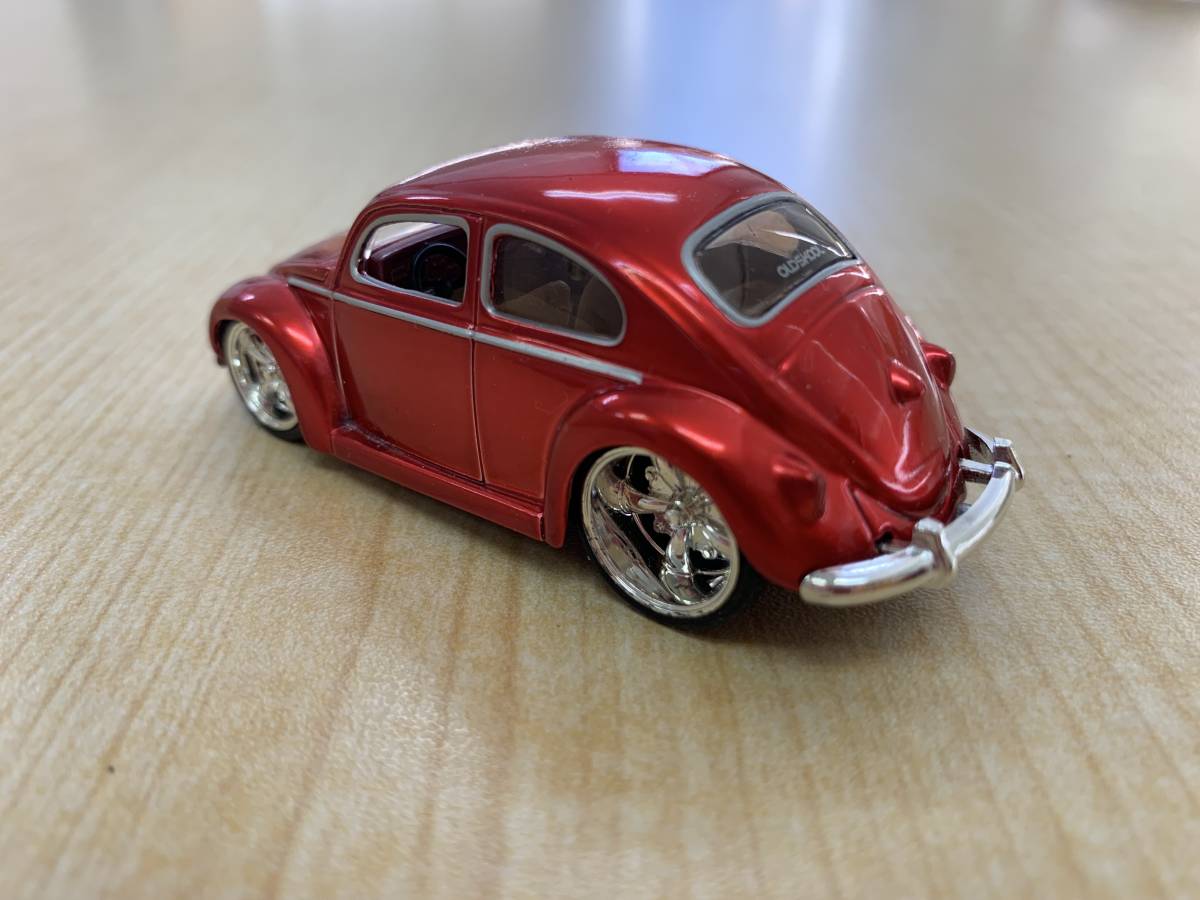 ⑦【キャンディーレッド】1/64 Jada Toys DUB CITY VW BEETLE フォルクスワーゲン 空冷BUG Type1 OLD SKOOL 大径ホイール ルース の画像2