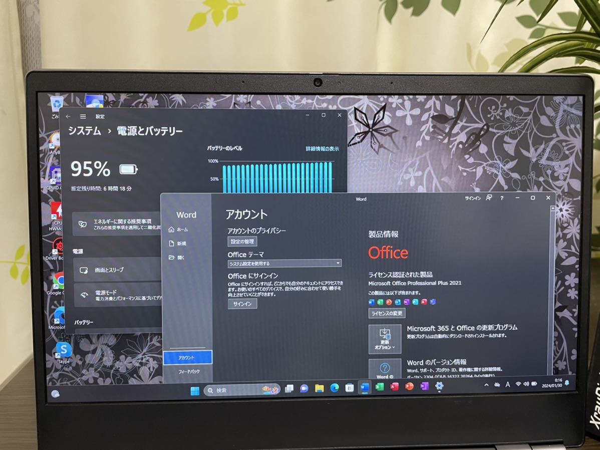 (美品)第8世代Intel Core i7 8565U Lenovo Thinkbook メモリ16GB/新品NVMe512GB/Bluetooth/Wifi/Webカメラ/Office/13.3型FHD(保証)_画像3