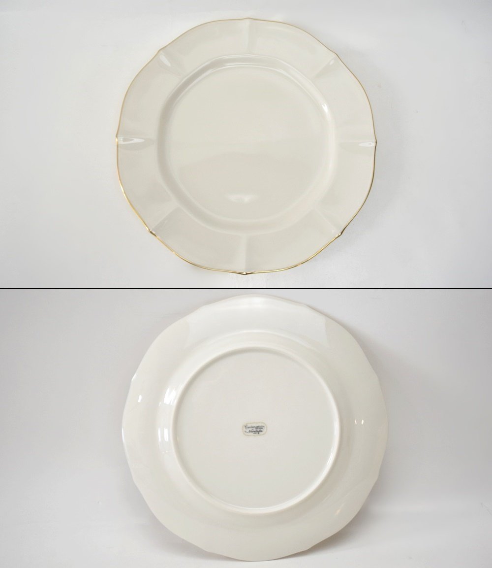 4枚セット 良品 ノリタケ コンテンポラリー プレート皿 ホワイト 直径約29cm×1枚 直径約26.5cm×3枚 Contemporary Noritake_画像9