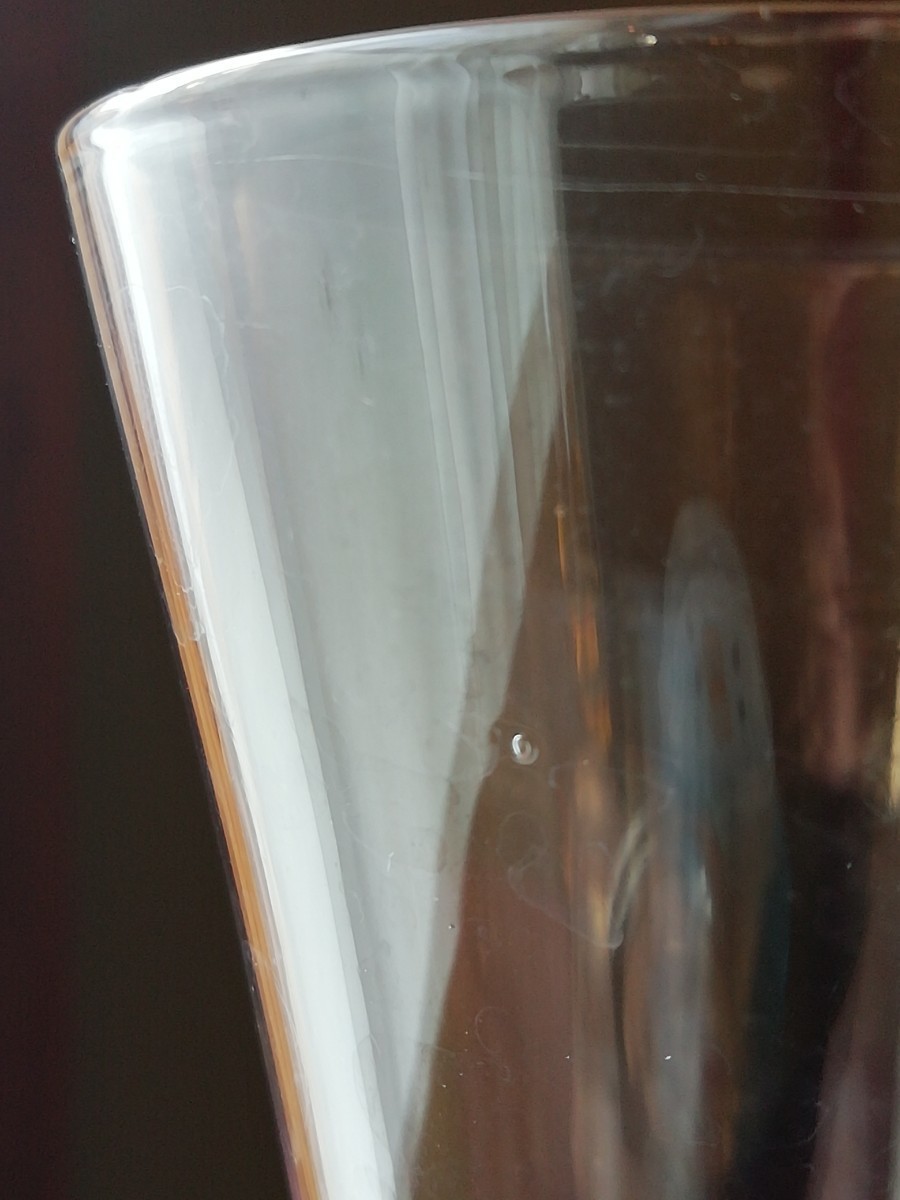 アンティーク シャンパングラス 2客セット 琥珀色 色ガラス ビアグラス グラス タンブラー シック 送料込み