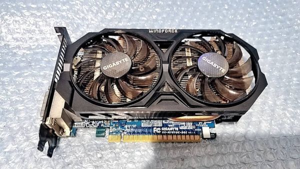 N44 GIGABYTE GTX750 2GB GV-N75TOC-2GI Ti DVI HDMI PCI-Express グラフィックボード_画像1