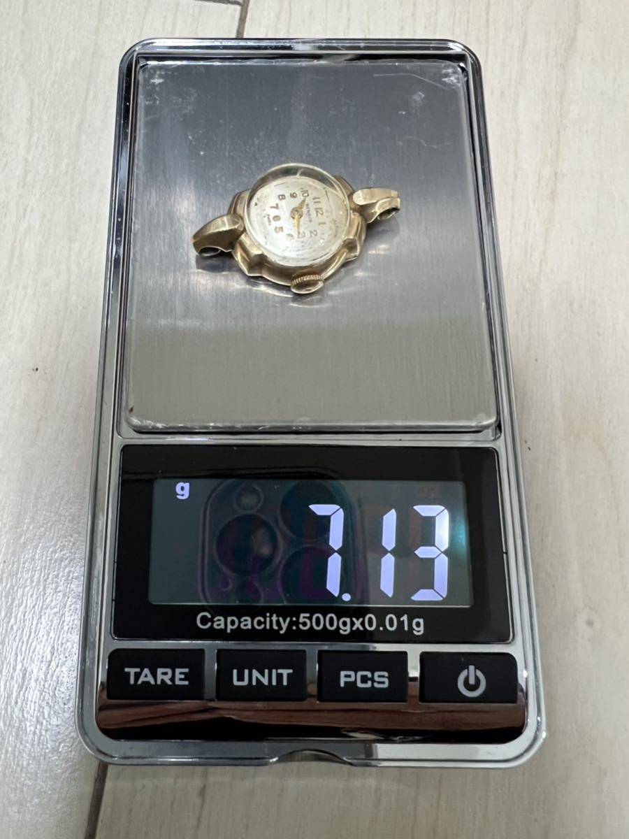動作確認　アンティーク BENRUS 時計 14k GOLD 刻印有り レディース腕時計_画像5