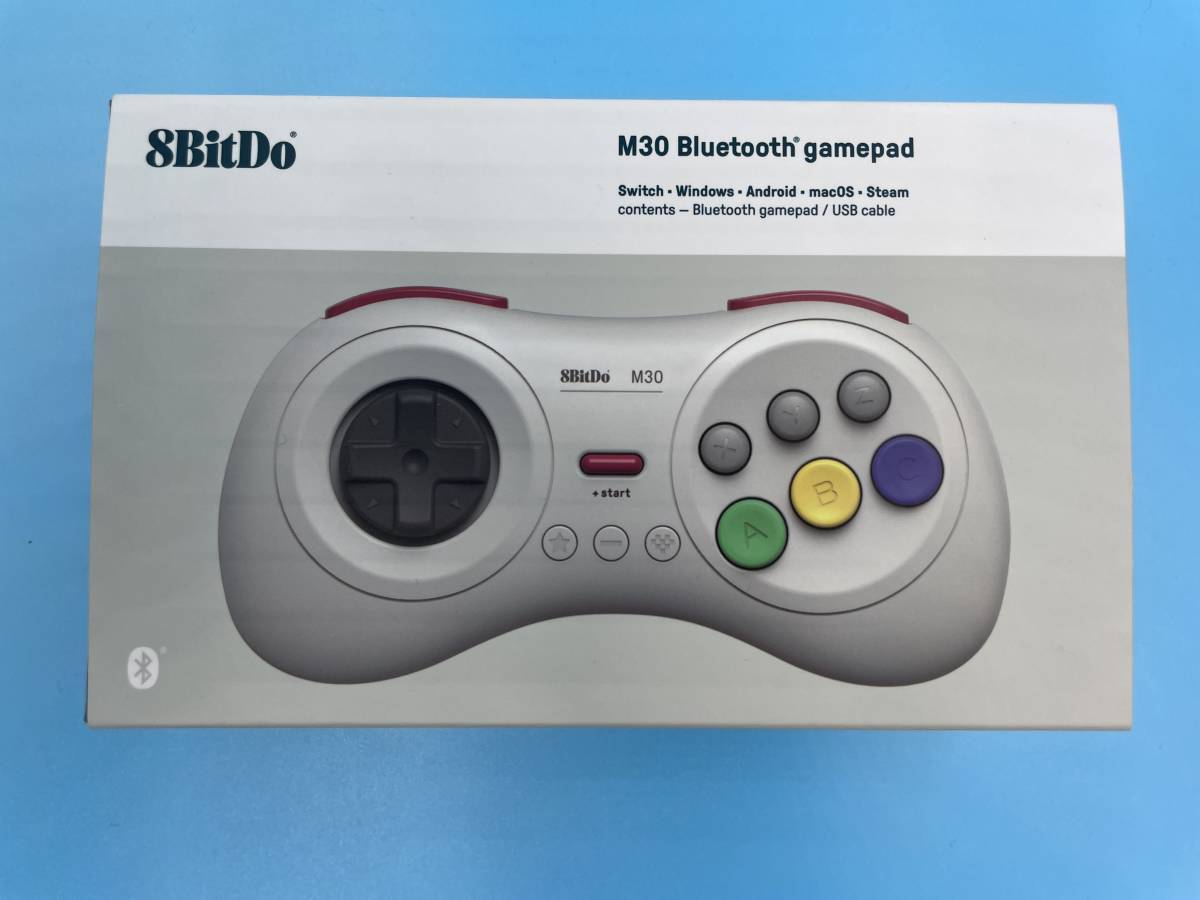 8Bitdo M30 Bluetoothゲーミングコントローラー6ボタンゲームパッド NS Switch Windows Android macOS Steam Respberry Pi用 (White)_画像1