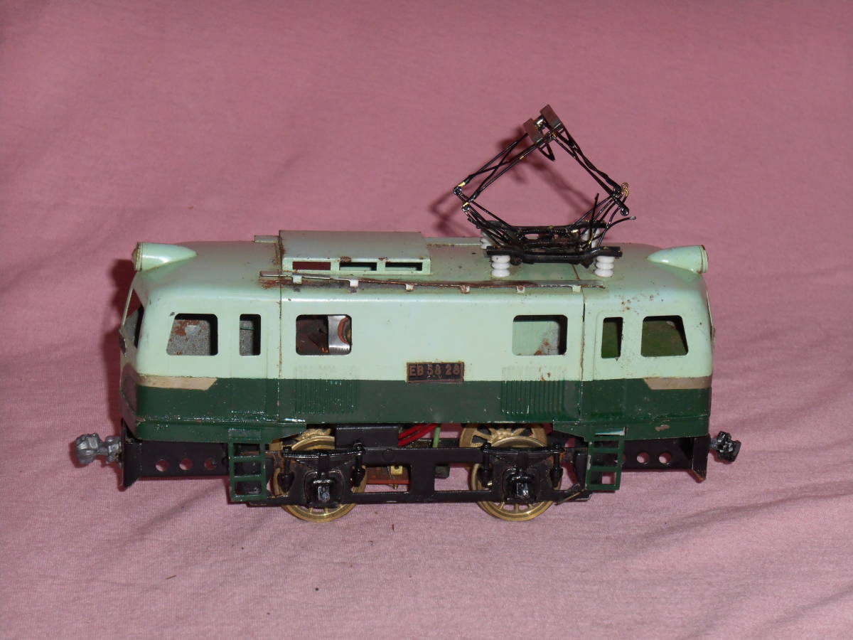  old O gauge 1*EB58* electric locomotive * green color *KTM*ka loading 
