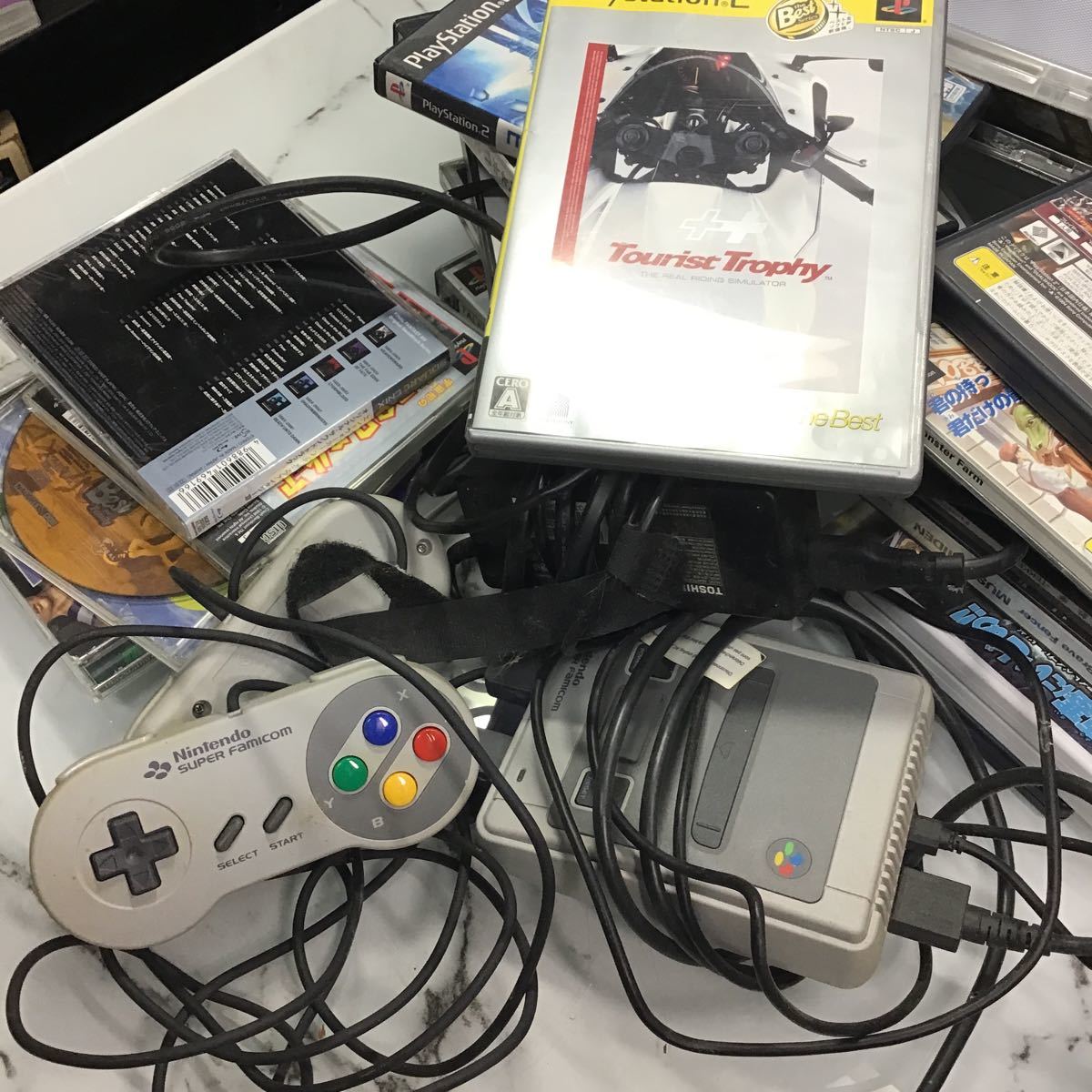 スーパーファミコン　本体　プレステーション2 Wii コントローラー　ジャンク　ゲームソフト_画像7