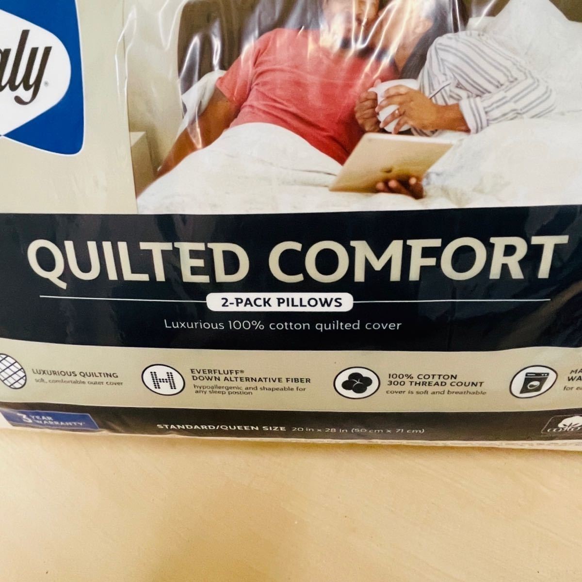 ost хлопок pillow SEALY COMFORT подушка хлопок 100% 2 шт. комплект 