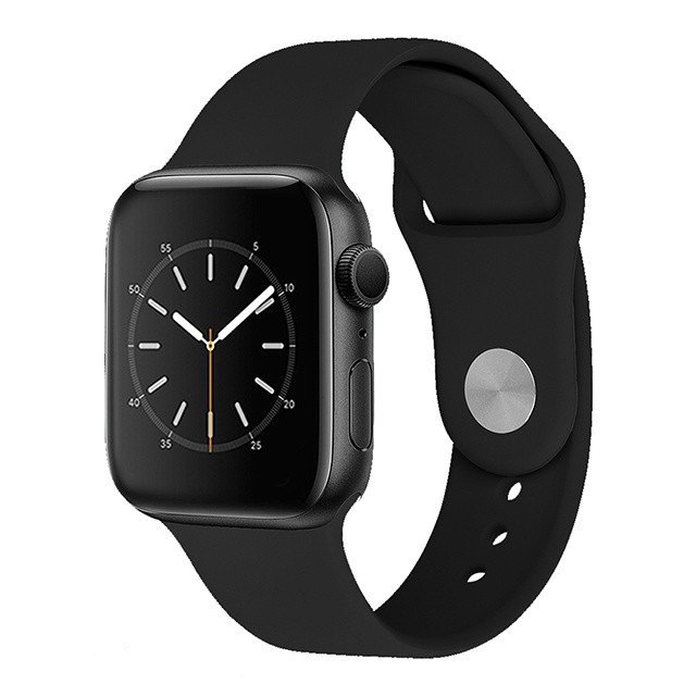 Apple Watch シリコン製スポーツバンド ベルト 38/40mm M/L ブラック_画像4