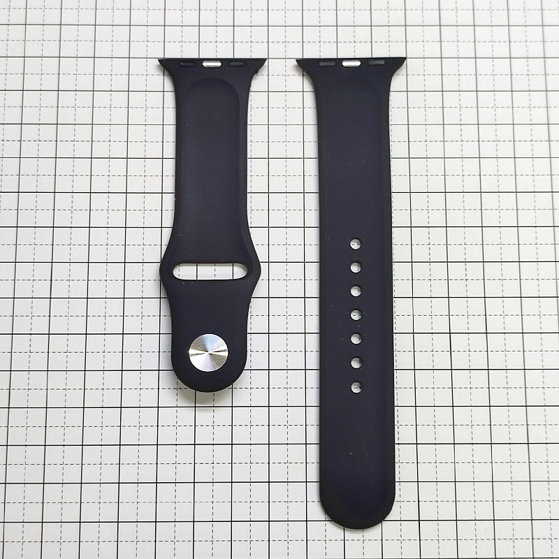 Apple Watch シリコン製スポーツバンド ベルト 38/40mm M/L ブラック②_画像2