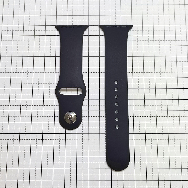 Apple Watch シリコン製スポーツバンド ベルト 38/40mm M/L ブラック②_画像1
