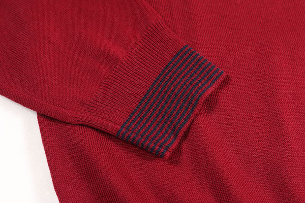 ETRO( Etro ) круглый вырез свитер 1M500 wine red S [W26228]