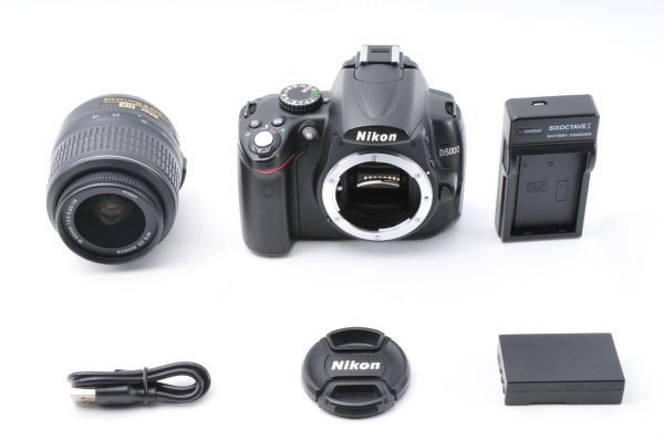 [ジャンク] Nikon ニコン D5000 デジタル一眼レフカメラ + 18-55mm レンズ #418_画像1