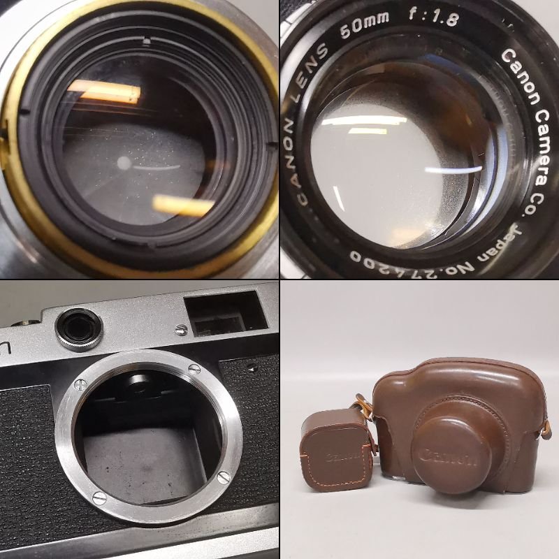 動作品 Canon キヤノン P ポピュレール ボディ / 50mm F1.8 レンズ レンジファインダーカメラ レザーケース付 Z4744_画像10