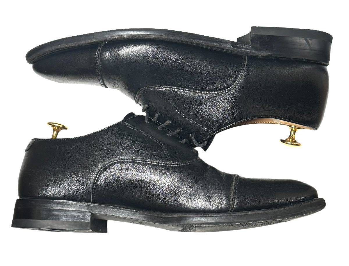 リーガル REGAL 24.5cm V060 ストレートチップ 靴 メンズ ビジネスシューズ 本革 ブラック 黒 ビジネスシューズ BLACK 革靴 USED品の画像3