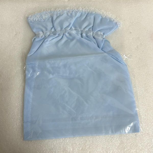 レースの巾着 袋 ブルー ＣＨＡＰＥ FUJI 未使用【M1150】_画像2
