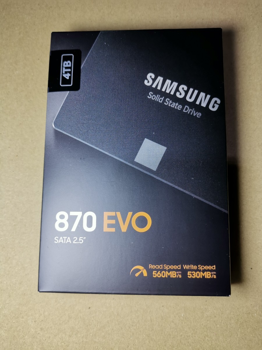 未使用未開封新品 約4年半のメーカー保証付 サムスン Samsung SSD 2.5インチ SATA 870 EVO 4TB TLC MZ-77E4T0B/IT 正規代理店品 送料無料_画像1