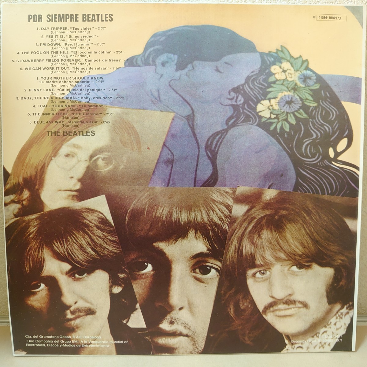 LP☆The Beatles/Por Siempre［スペイン ODEON盤/c 064-004973/ザ・ビートルズ］_画像3