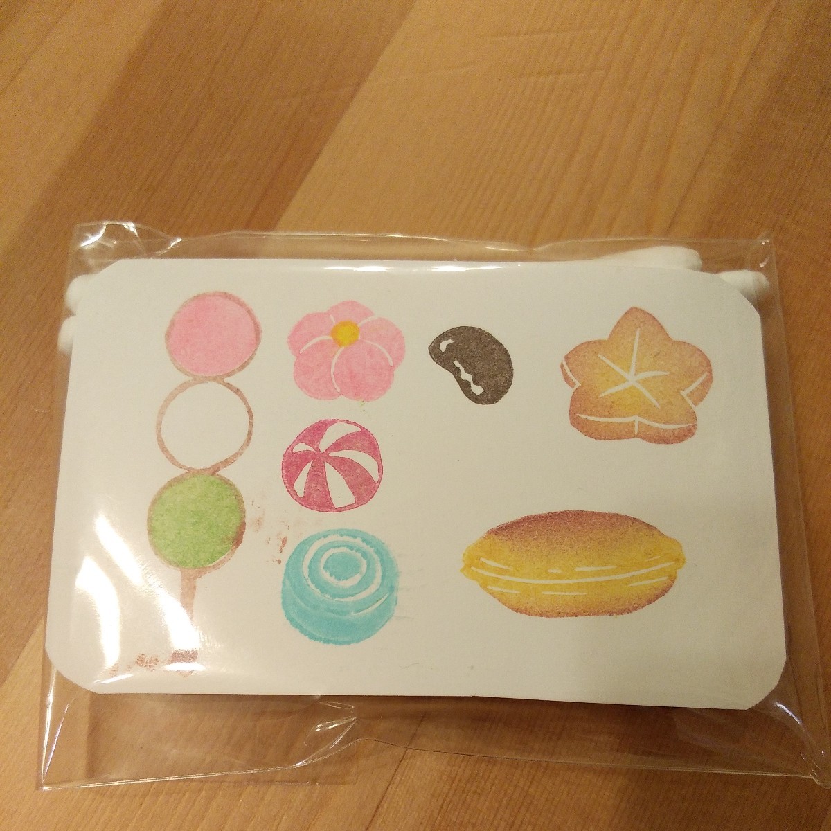 消しゴムはんこ 中古 スタンプ ハンドメイド　小さなハンコ　和菓子セット　団子　練りきり　飴玉　落雁　紅葉饅頭　どら焼き_画像5