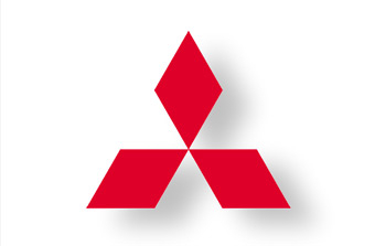 三菱エンブレム ステッカー 赤ラメ（色変更可能） 菱形×3枚 大の画像1