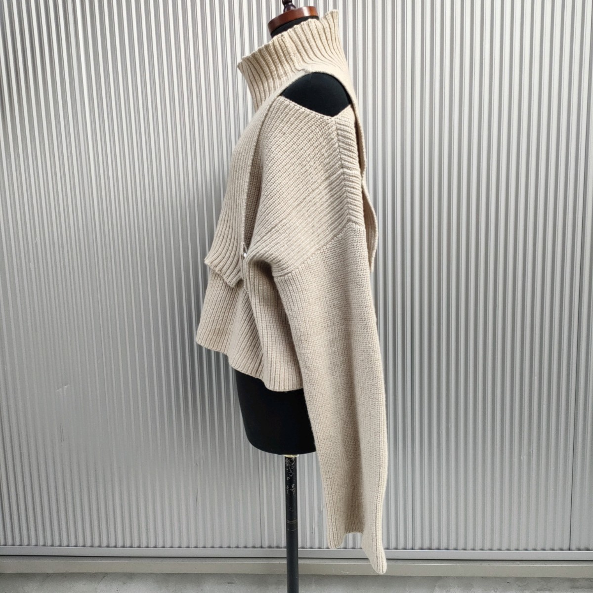 稀少/2way/新品同様/ミュラー オブ ヨシオクボmuller of yoshiokubo/Equipment sweater/ボートネック/ハイネック/ベスト/ニット/セーター/