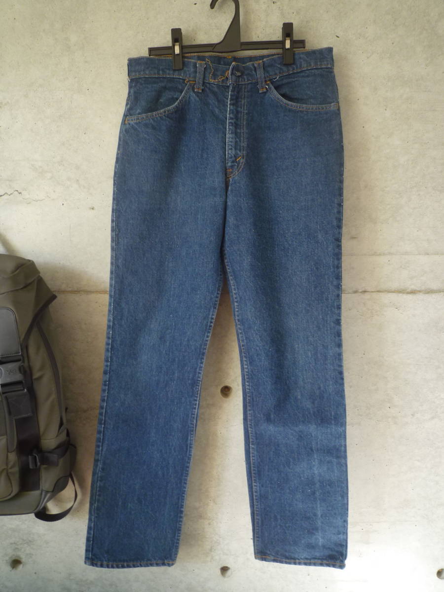 [ rare ] dark blue! 42TALON zipper! USA made 80s Levi's Levi\'s 519-0217 Denim pants Vintage tapered 70s 90s