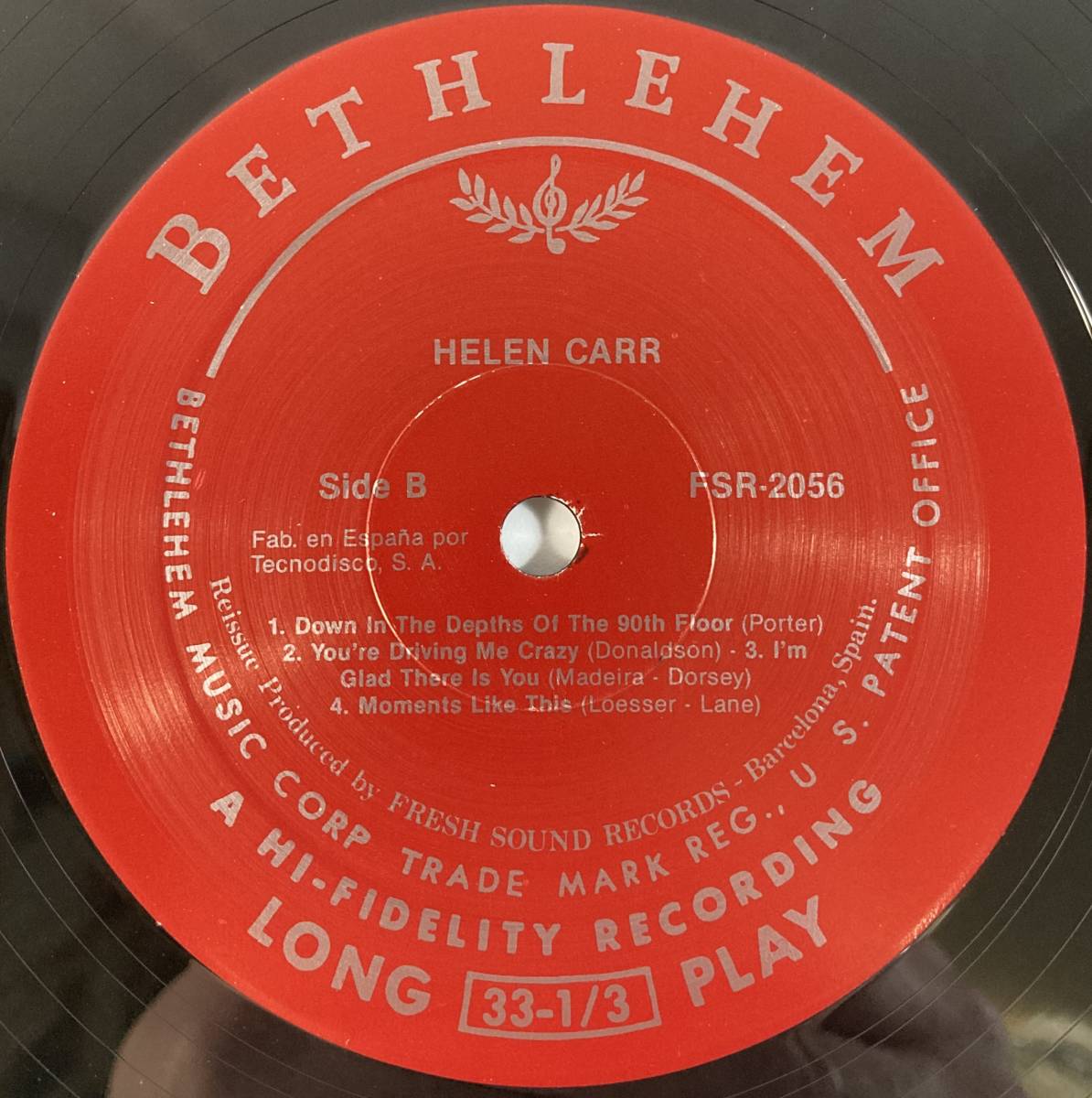 ヘレン・カー (Helen Carr) / Helen Carr 西盤LP FSR FSR-2056 未使用に近い_画像6