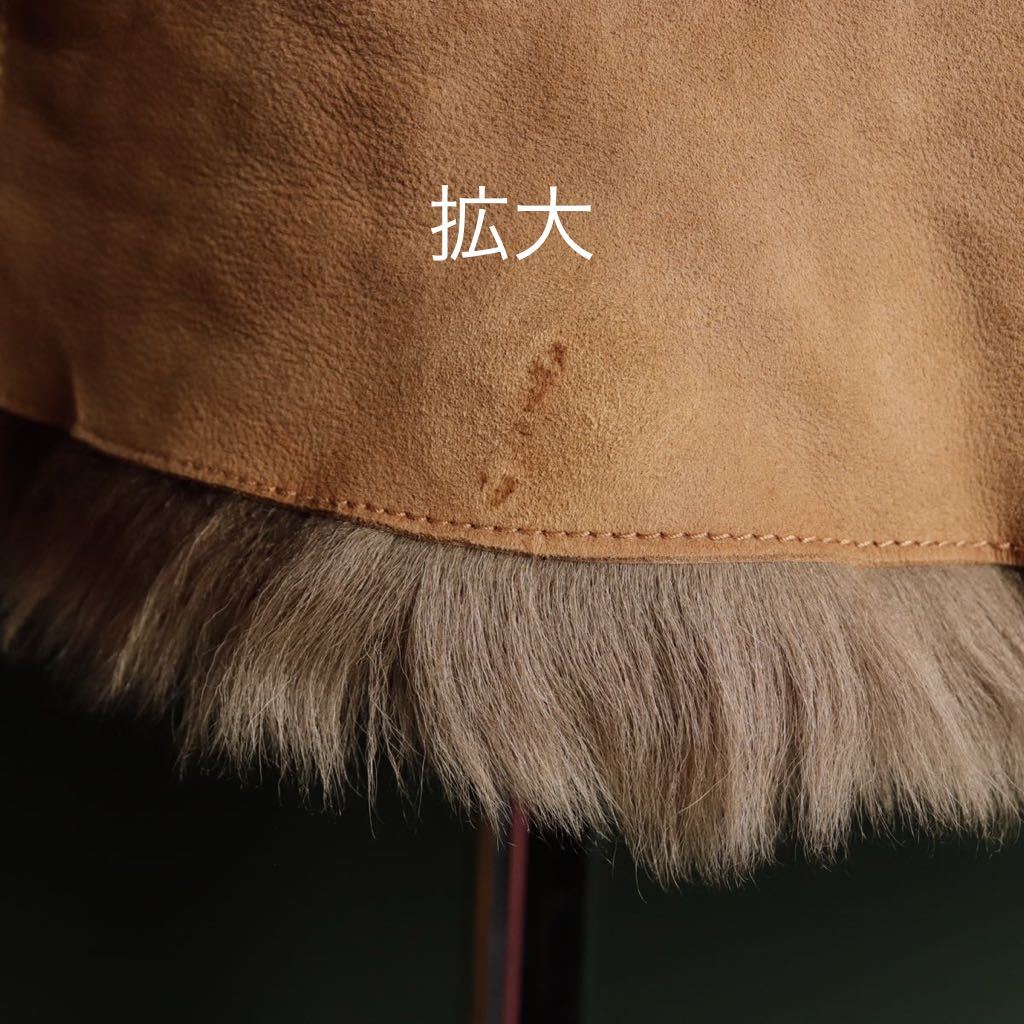 [ excellent ] Italiya ita rear real mouton coat 11 [skuuu woman ] natural leather original leather fur coat Brown 